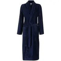 Badrock Unisex badjas marineblauw - velours katoen - sjaalkraag - maat L/XL