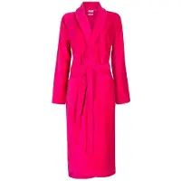 Badrock Dames badjas fuchsia roze - velours katoen - sjaalkraag - maat XS