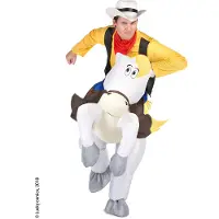 Vegaoo Opblaasbaar Lucky Luke op Jolly Jumperkostuum