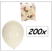 Themaparty Witte ballonnen 200 stuks