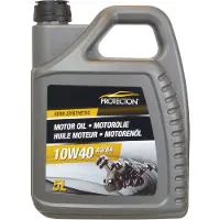 Protecton Motorolie 10W-40 A3/B4 – Semisynthetische - Brandstof besparend - Voor benzine-, LPG- & dieselmotoren – Sterke weerstand tegen oxidatie - Veilige smeerfilm bij hoge temperaturen - 5 Liter