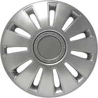 Carpoint Wieldoppen Silverstone 17 Inch Abs Zilver Set Van 4