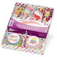 Patisse Cupcake vormpjes met deco-prikkers 24 stuks 5 cm