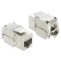 DeLOCK STP CAT6a 10 Gigabit Keystone module RJ45 - LSA (toolless) / gegoten zink