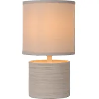 Lucide GREASBY - Tafellamp - Ø 14 cm - 1xE14 - Beige - Japandi