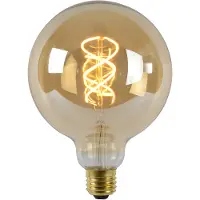 Lucide G125 - Filament lamp - Ø 12,5 cm - LED Dimbaar - E27 - 1x4,9W 2200K - Amber