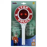 Klein Toys politiestopbord - 16x3,5x29 cm - incl. lichteffecten - ideale accessoire voor politiekostuums en rollenspellen - rood wit