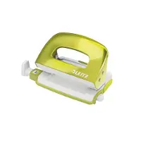 Leitz NeXXt Series WOW Metal Mini Hole Punch 10vel Groen, Wit papierperforator