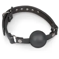 Easytoys Fetish Collection - Ball Gag met Grote Siliconen Bal - BDSM - BDSM Toys - Sex Toys voor Vrouwen en Mannen - Balgag - Erotisch Spel - Zwart