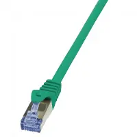 Logilink CQ3095S RJ45 Netwerkkabel, patchkabel CAT 6A S/FTP 10.00 m Groen Vlambestendig, Snagless 1 stuk(s)