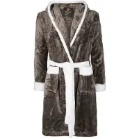 Badrock Badjas capuchon grijs maat L (9-10jaar)