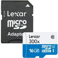 Lexar High Performance Micro SD kaart 16GB met SD adapter