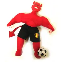 Funny fashion mascotte popje Rode duivels 35 cm