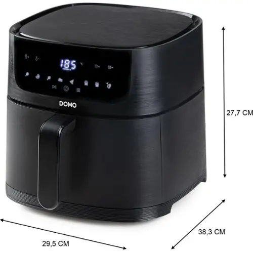 Friteuza cu aer cald DO513FR XXL, timer cu control de 30 de minute, 5,5 L, afisaj LCD, termostat ajustabil,1800W Domo (DO513FR) | Istoric Preturi